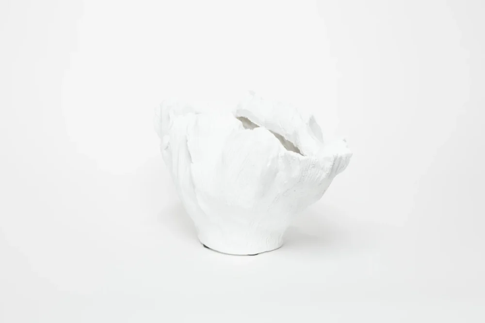 Jarra Flor Dramática em Branco - Imagem 2