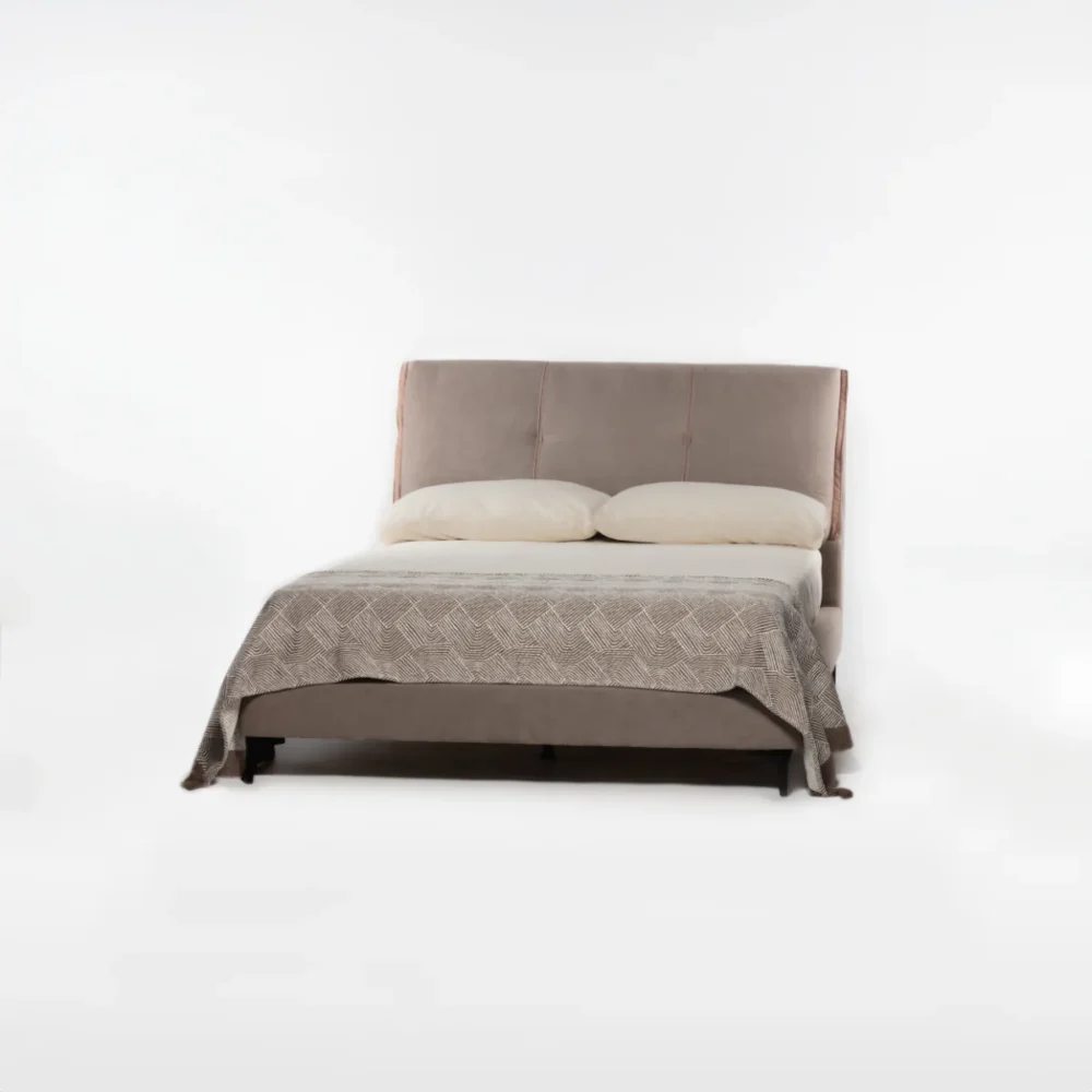 Lazy Cama de Casal Castanha e Terracota - Imagem 2
