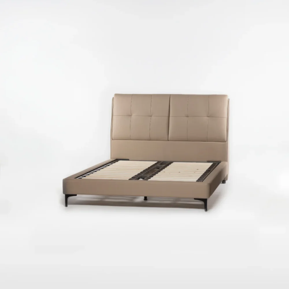 Sleepy Cama de Casal Eco Pele Bege - Imagem 3