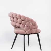 Influencer Cadeira com Repouso de Braços Rosa - Imagem 4