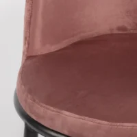 Cadeira Moon em Veludo Rosa - Imagen 2