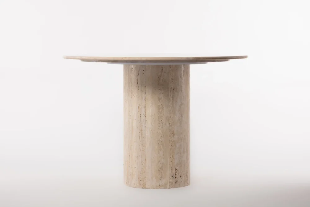 Mesa de Jantar Redonda em Travertine D110cm - Image 4