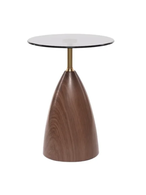 Trendy Mesa de Apoio em Metal e Tampo Vidro