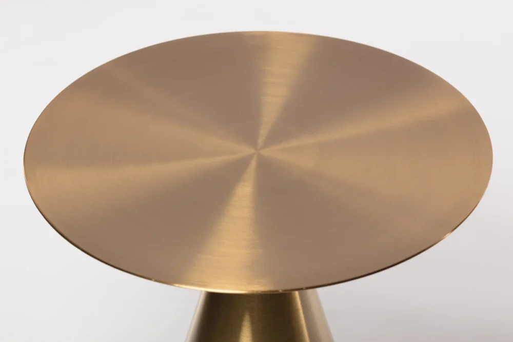 Mesa de Apoio Cone em Metal Dourada - Imagem 2