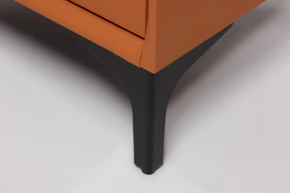 Mesa de Cabeceira Time to Sleep Eco Pele Laranja - Imagem 4