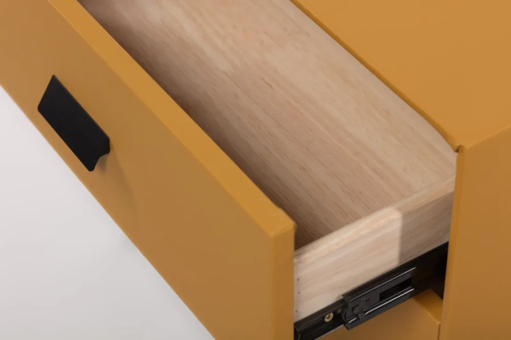 Mesa de Cabeceira Time to Sleep Eco Pele Amarelo - Imagem 3