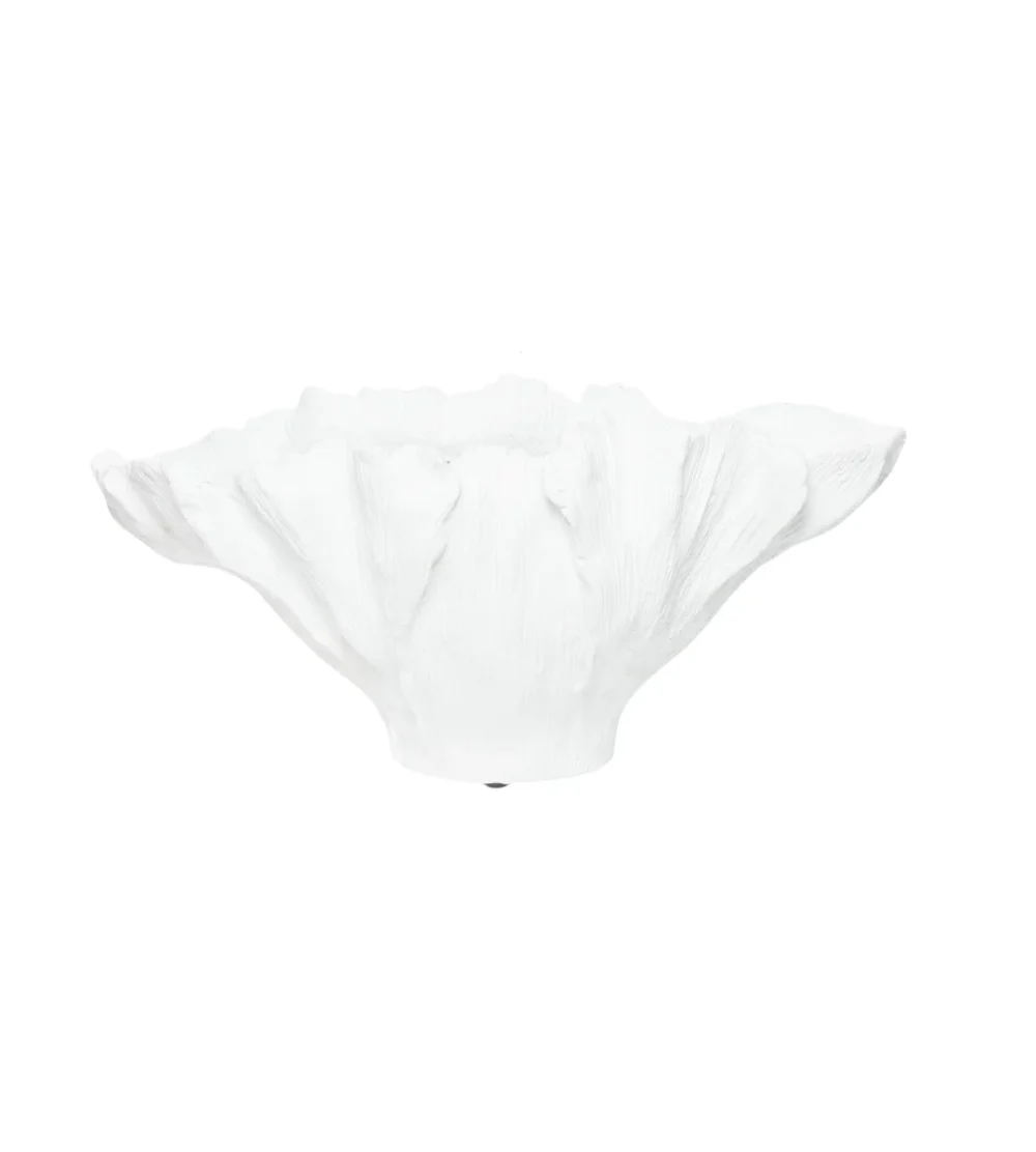 Jarra Flor Dramática em Branco
