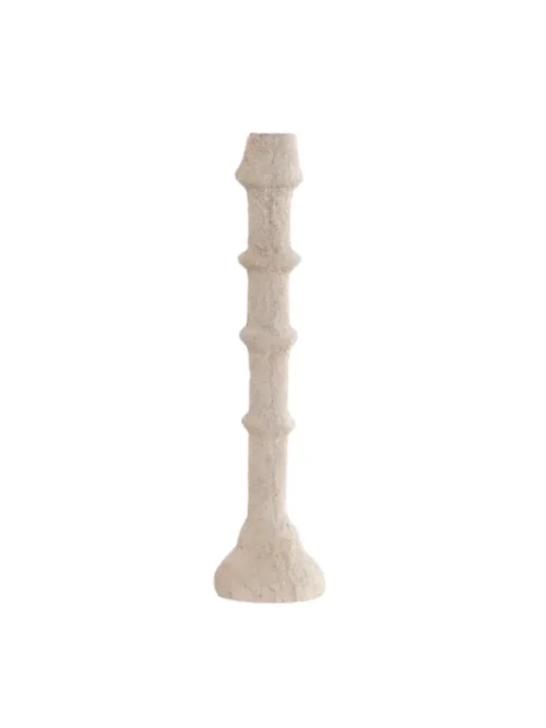 SANDY, CASTIÇAL CERÂMICA BRANCO.