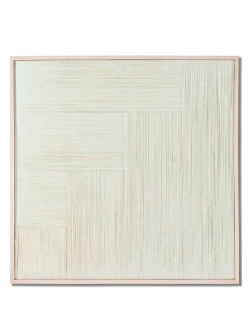 QUADRO FIOS DE ALGODÃO 4 BARRAS 80X80 cm