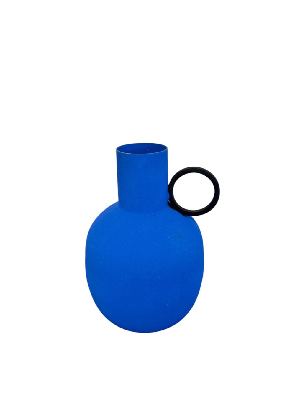 Graphic, Jarra Azul em Metal Rugoso
