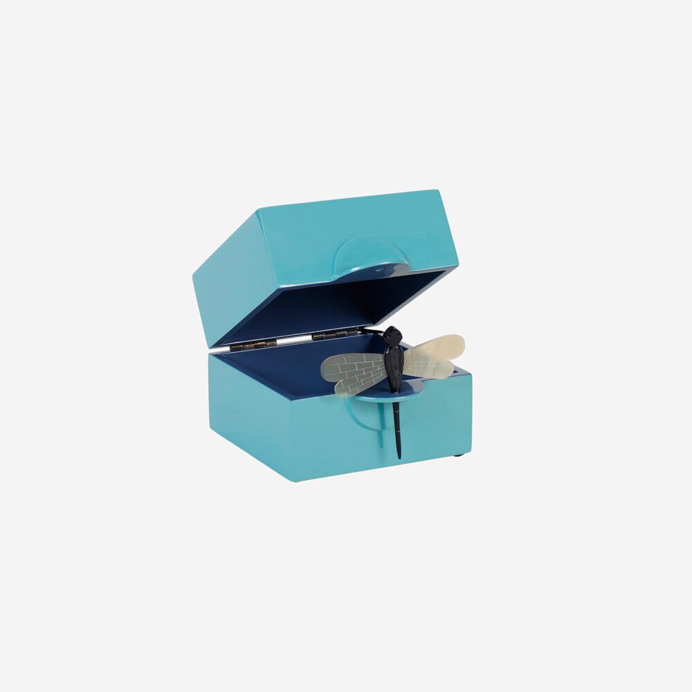 Caixa Decorativa com Libélula Azul - Turquesa Pequena - Image 2