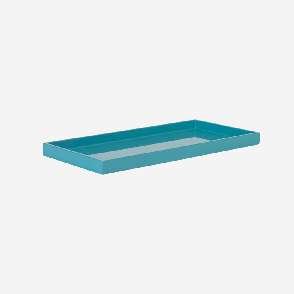 Tabuleiro lacado Azul-Turquesa 32x16x3cm
