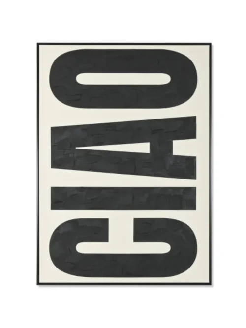 CIAO, QUADRO DECORATIVO PINTADO A MÃO 103X4,5X143