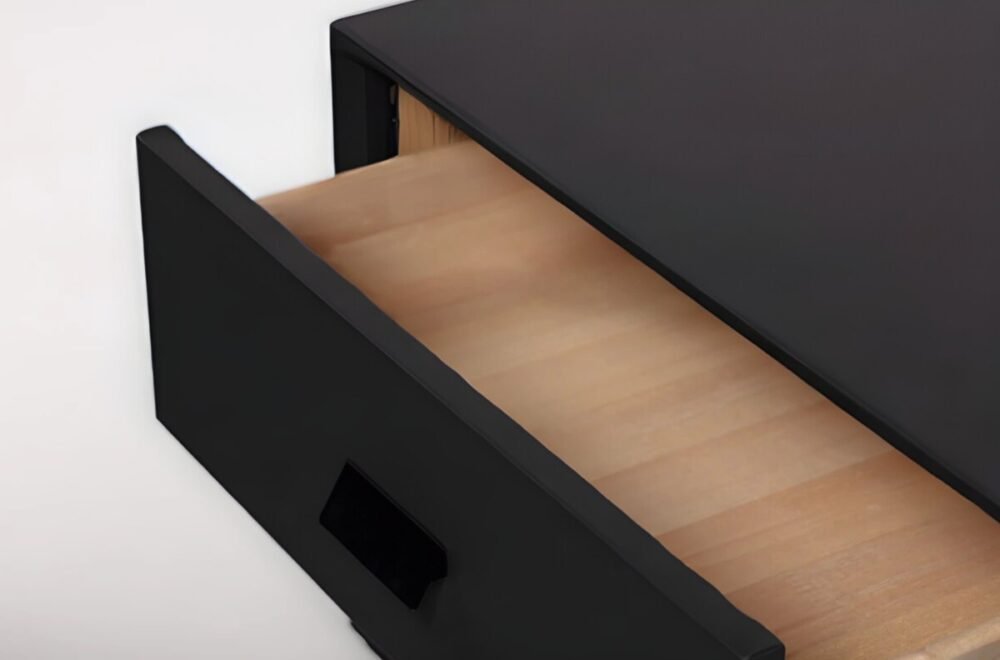 Mesa de Cabeceira Time to Sleep Eco Pele Preta - Imagen 3