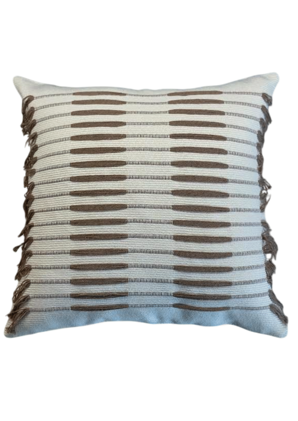FOLD, ALMOFADA DECORATIVA BEGE E CASTANHO