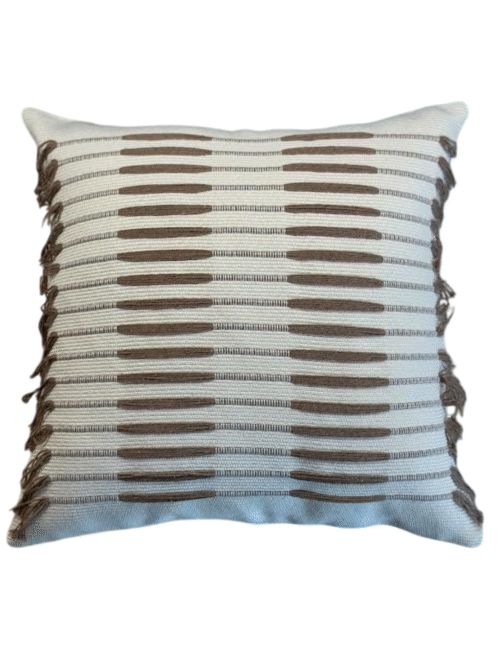 FOLD, ALMOFADA DECORATIVA BEGE E CASTANHO