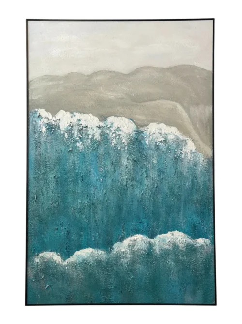 CANVAS SEA, QUADRO DECORATIVO AZUL E BRANCO 80X120 cm