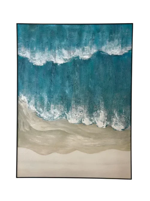 CANVAS ONDINA, QUADRO DECORATIVO AZUL E BRANCO 90X120 cm