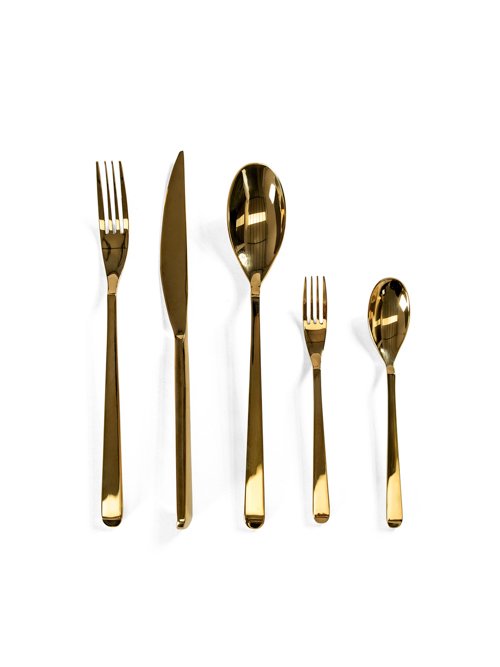 NORVI, CONJUNTO 30 TALHERES DOURADO