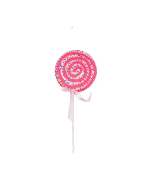 Lollipop, Enfeite de Natal Rosa e Amarelo 35cm