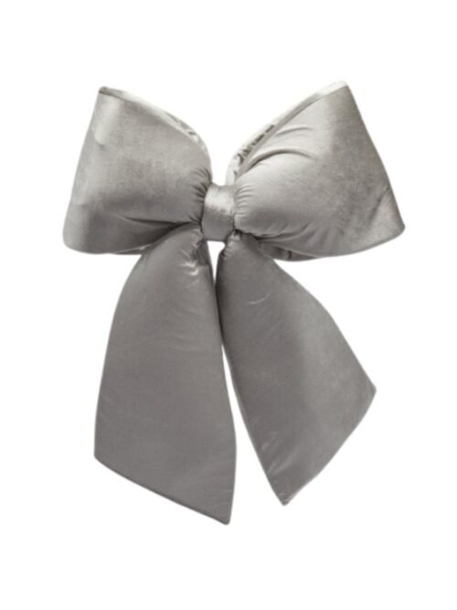 Laço decorativo de Natal Prata 60cm