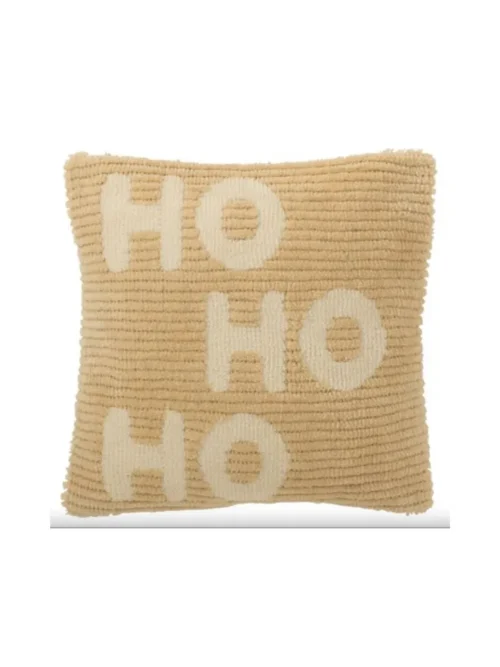 Almofada Ho Ho Ho Bege Escuro