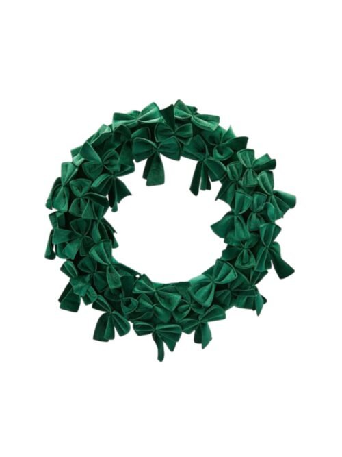 Coroa de Natal em Laços Verdes 60cm