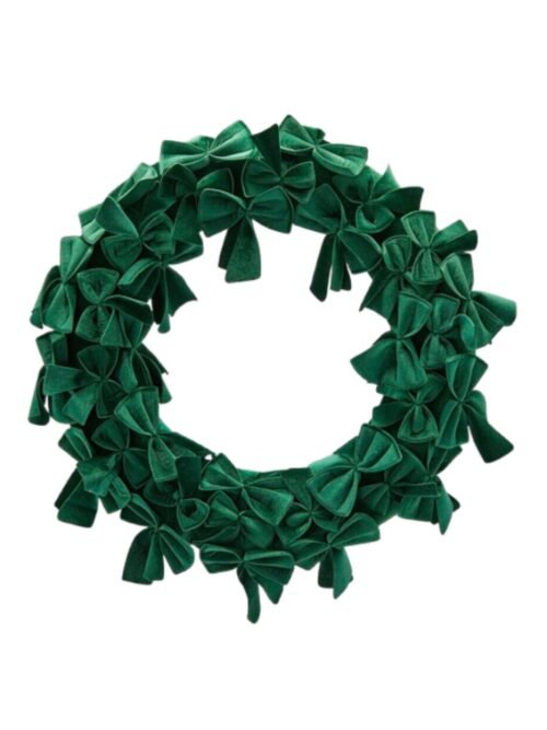 Coroa de Natal em Laços Verdes 75cm