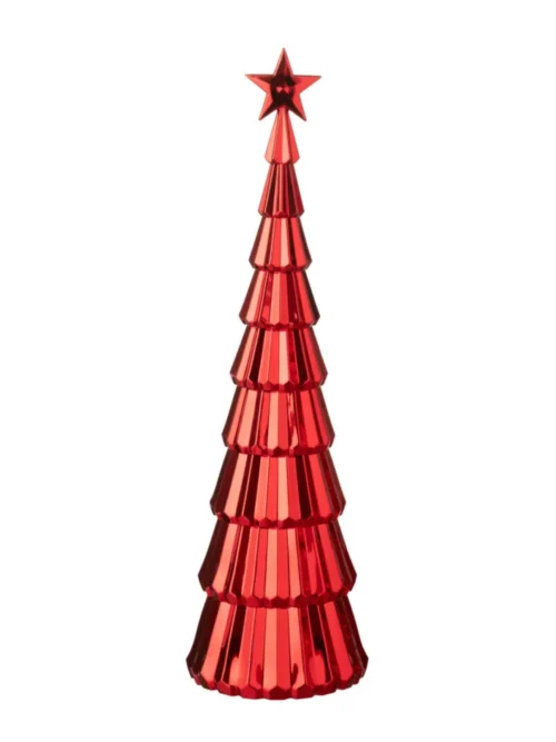Árvore de natal Decorativa Espelhada Vermelha 38cm