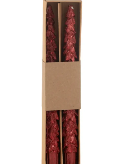 Set de duas Velas Árvore de Natal Vermelha