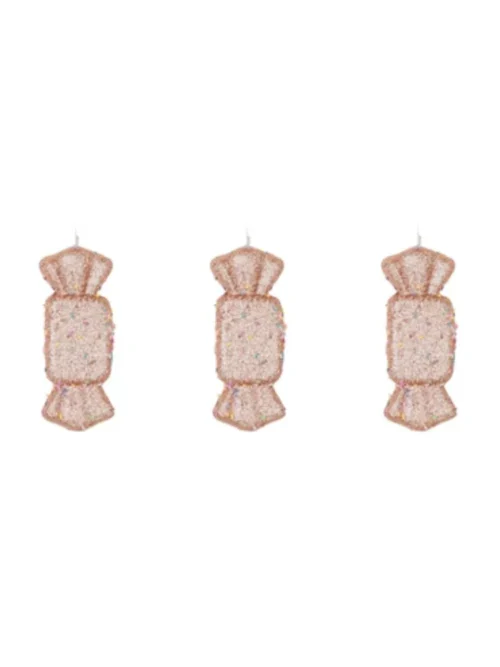 Set 3 - Toffee Candy, Enfeite de Natal Castanho