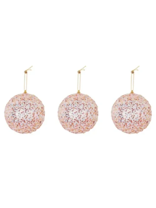 Set 3 Pink Sprinkles, Enfeite de Natal  10cm