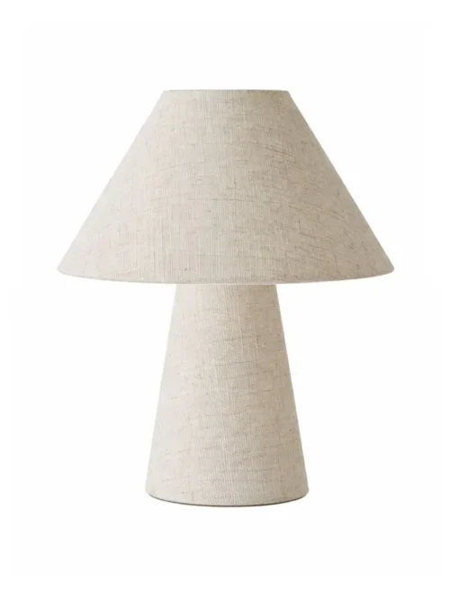 Duna, Candeeiro de mesa cónico em linho Bege