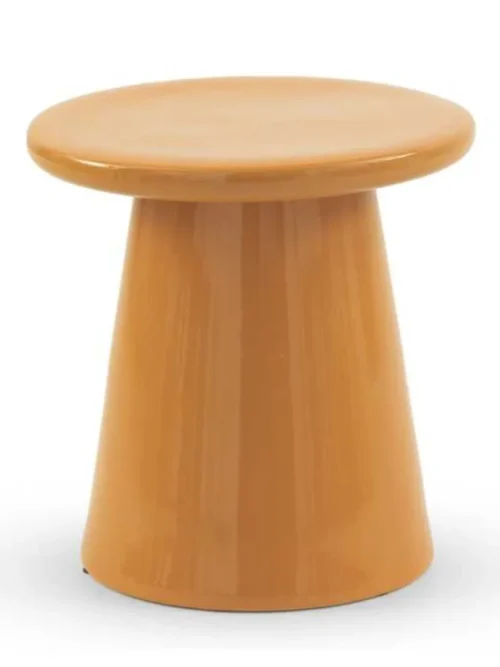 Cone, Mesa de Apoio em Cerâmica Laranja