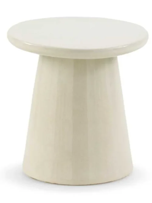 Cone, Mesa de Apoio em Cerâmica Branca