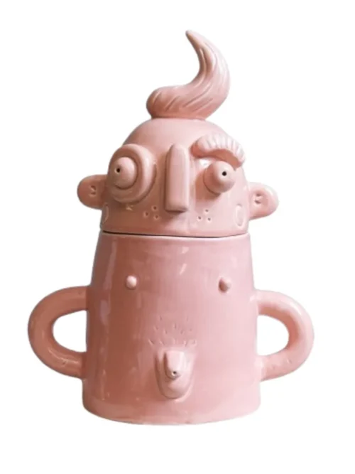 Ernesto, Pote Rosa em Cerâmica edição do artista Carlos Manuel Gonçalves