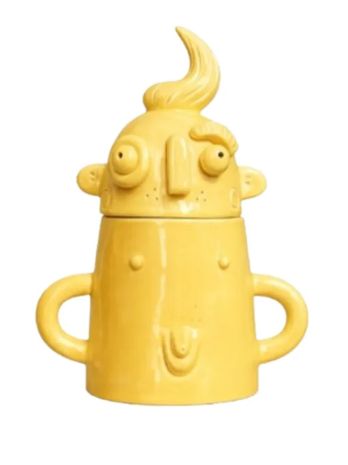 Ernesto, Pote Amarelo em Cerâmica edição do artista Carlos Manuel Gonçalves