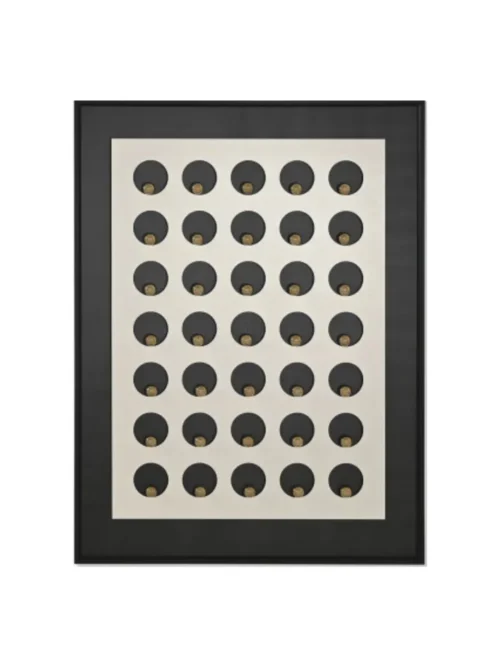 CIRCLES BEGE, QUADRO DECORATIVO 90X3,5X120