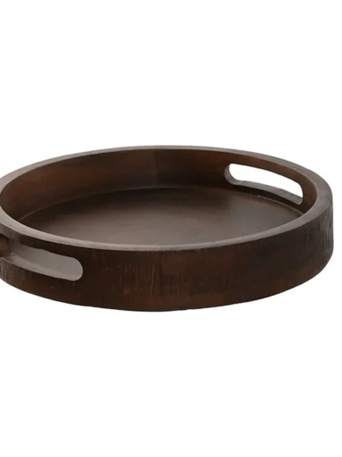 BANDEJA EM MADEIRA DE MANGA CASTANHA 30X30X5