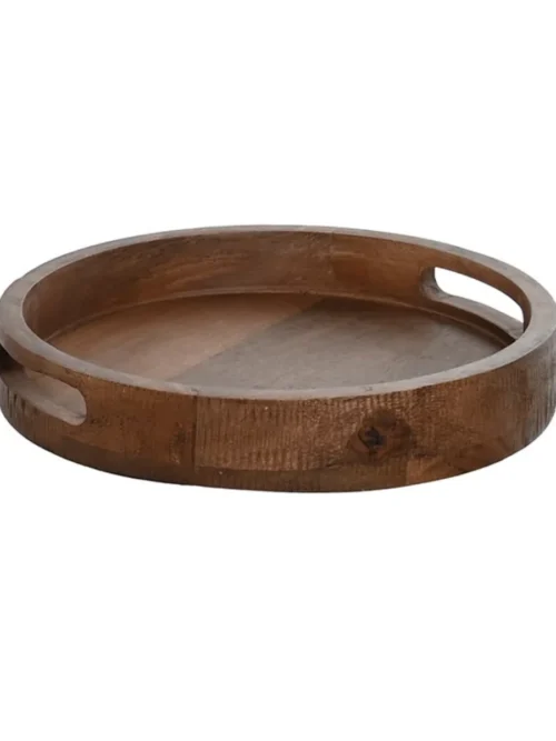 BANDEJA EM MADEIRA DE MANGA NATURAL 30X30X5