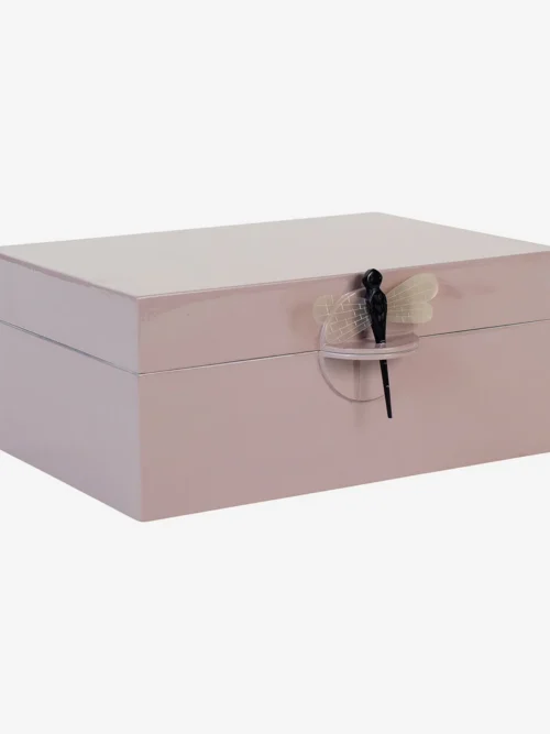 CAIXA DECORATIVA COM LIBÉLULA BEGE CASHMERE XXL