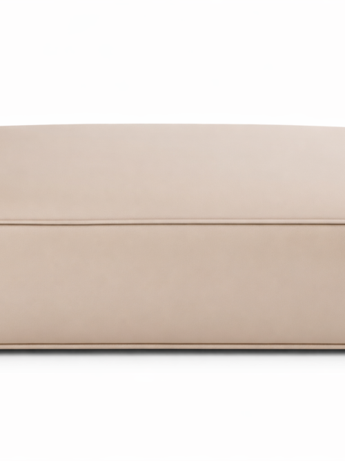 Pouf em Pele Bege Paris