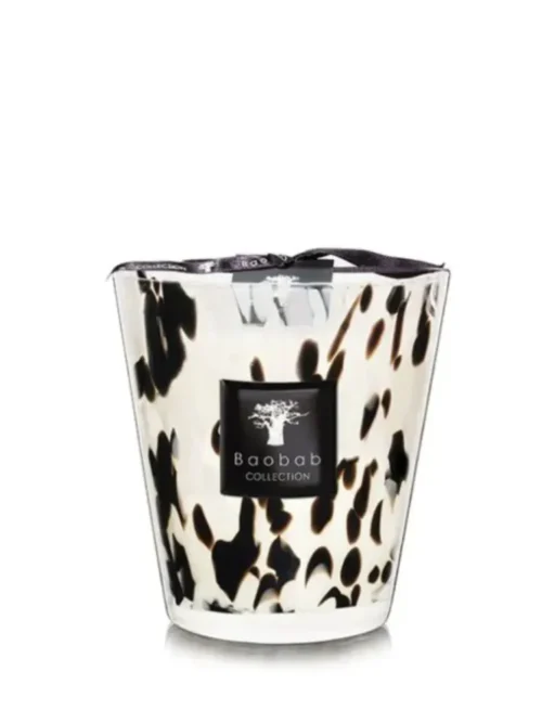Vela Perfumada Pearls Black 16cm Baobab Collection