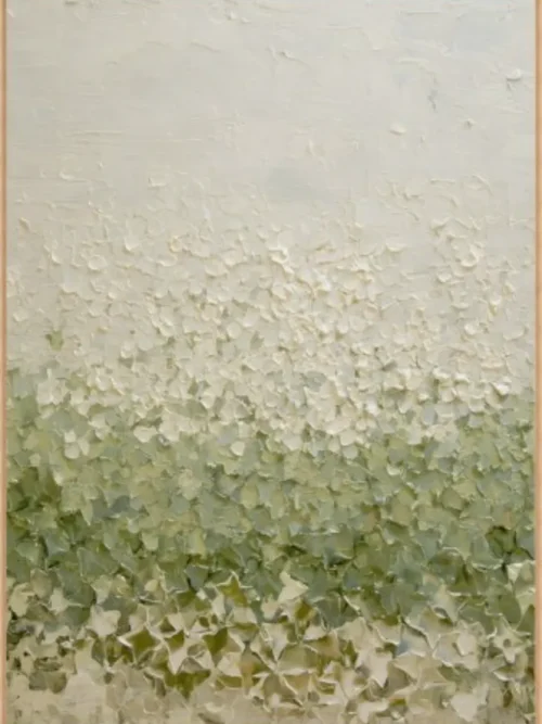 LAC VERT II, QUADRO DECORATIVO EM DEGRADÊ VERDE E BEGE 103X143