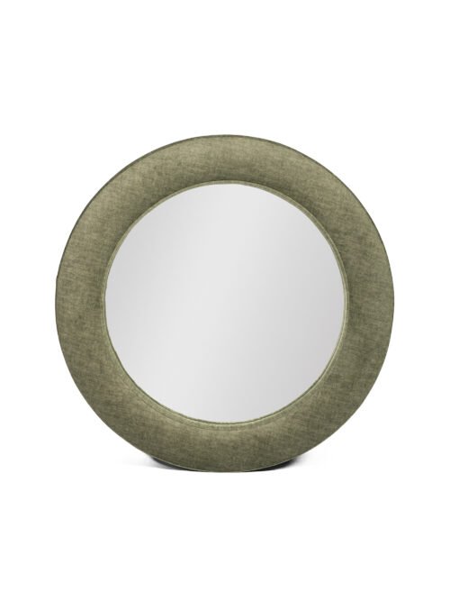 Espelho Decorativo Estofado Verde Sage 90cm