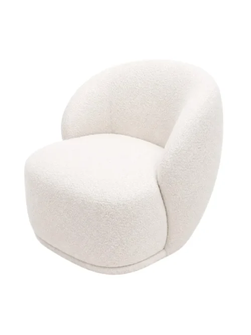 ASPEN, POLTRONA EM BOUCLÉ BRANCO