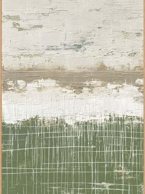 SWAMP II, QUADRO DECORATIVO VERDE E BEGE 103X4X143