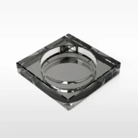SQUARE MEDIUM CINZENTO, CINZEIRO DE CRISTAL