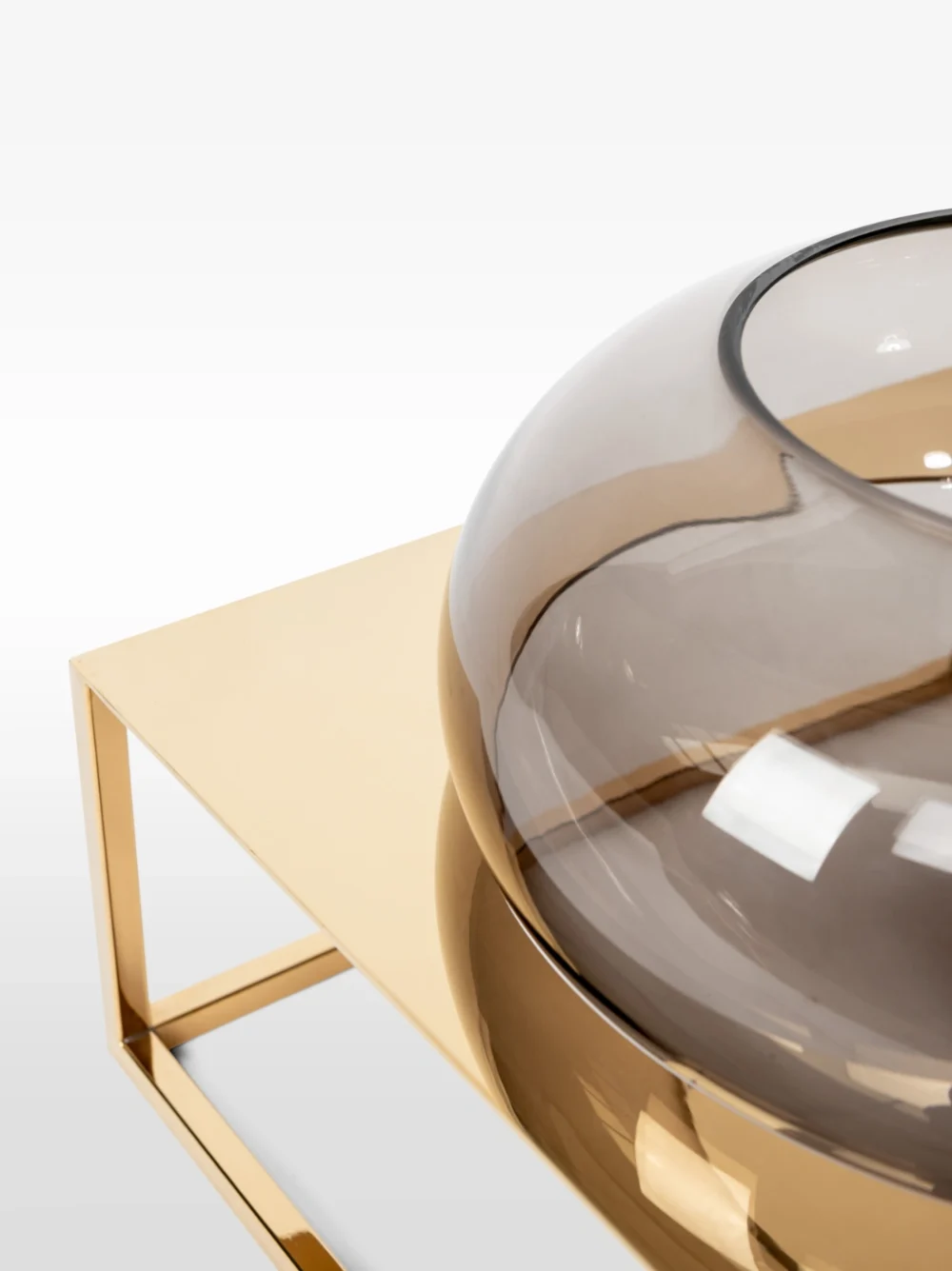 ECLIPSE PETITE, CENTRO DE MESA EM VIDRO COM APOIO EM METAL - Imagem 2