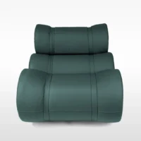 TUBE, POLTRONA EM PELE AZUL